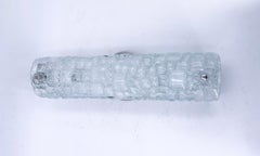 Wall Sconce by Hillebrand Ice Glass with Chrome Plate Postmodern