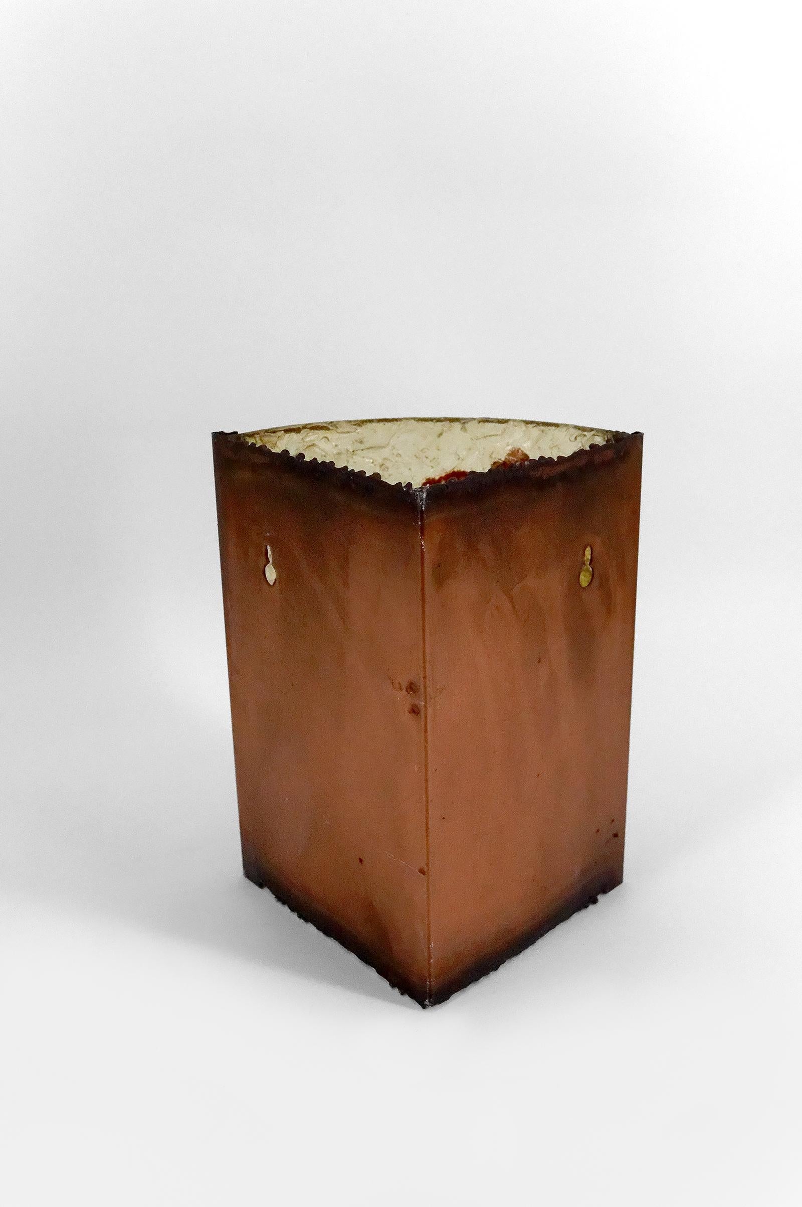 Aplique de los Potiers d'Accolay en cobre y resina fractal, Francia, 1970 Metal en venta