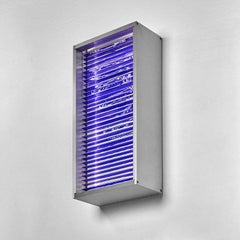 Purple & Silver Glass & Aluminum  LED Wall Hanging Sconce