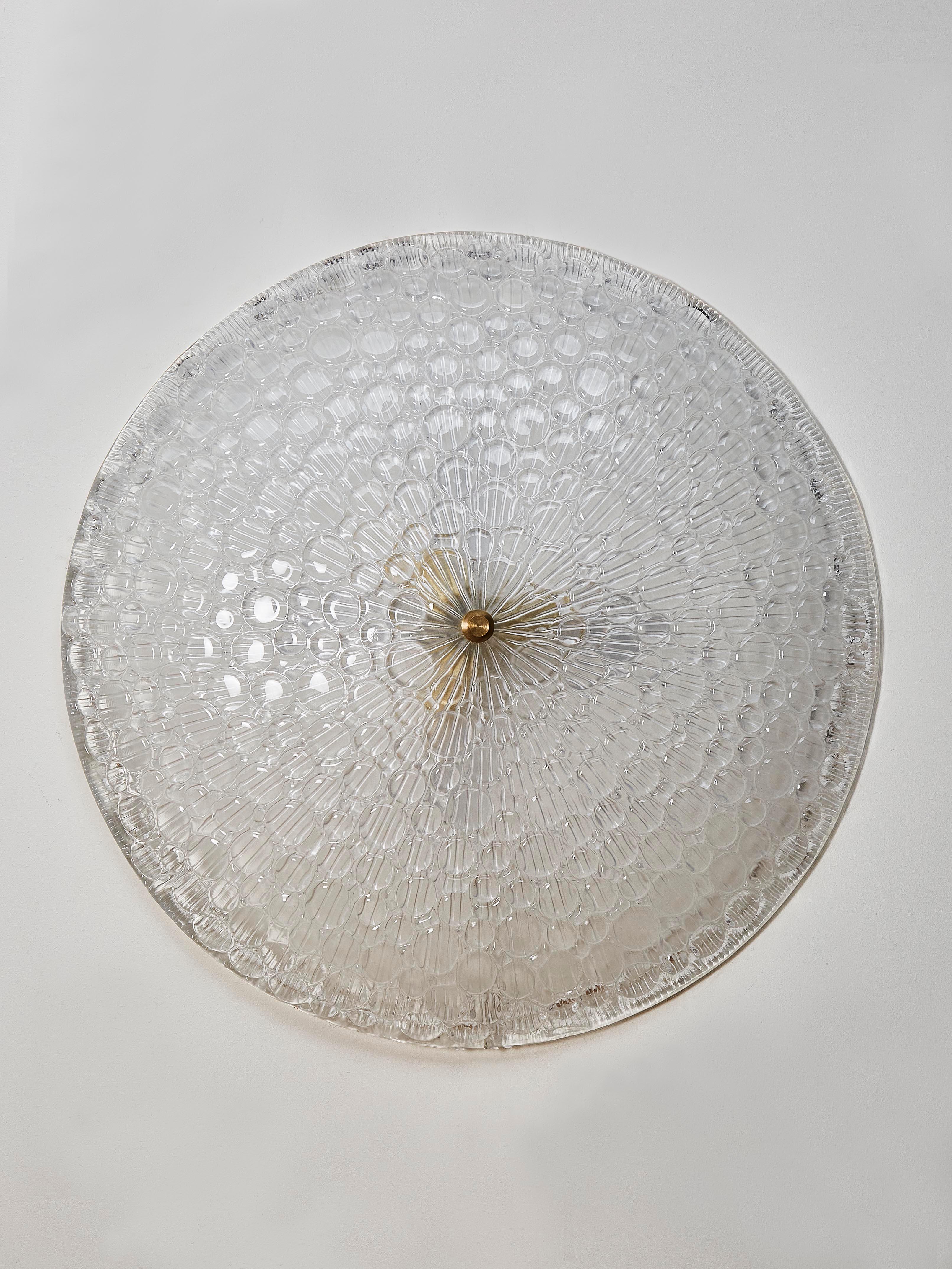 Aplique de cristal de Murano, Italia, años 70 Moderno de mediados de siglo en venta