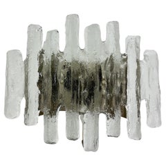 Wandleuchter aus Murano-Eisglas und Metall von J.T. Kalmar für Kalmar, 1960er Jahre