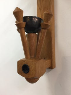 Wall Sconce in Oak Guillerme et Chambron