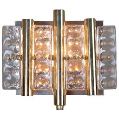 Wall Sconce in Thick Glass, Made by Vitrika, Danish Design