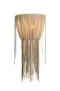 Wall Sconce-Leather-Urchin in Cream Stone