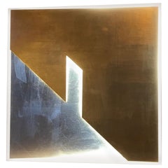 Wandleuchter-Tor von Massimo Uberti, limitierte Auflage 1/1 Blattgold Silberblatt