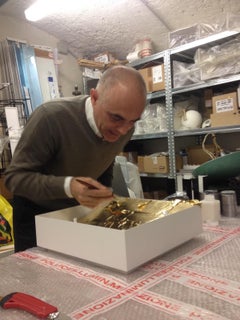 Wall Sconce Light Gate by Massimo Uberti Limited Edition 1/1 Gold Silver Leaf