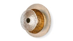 Wall Sconce Made in Champagne Finish Brass Decorative Glass in Different Shades