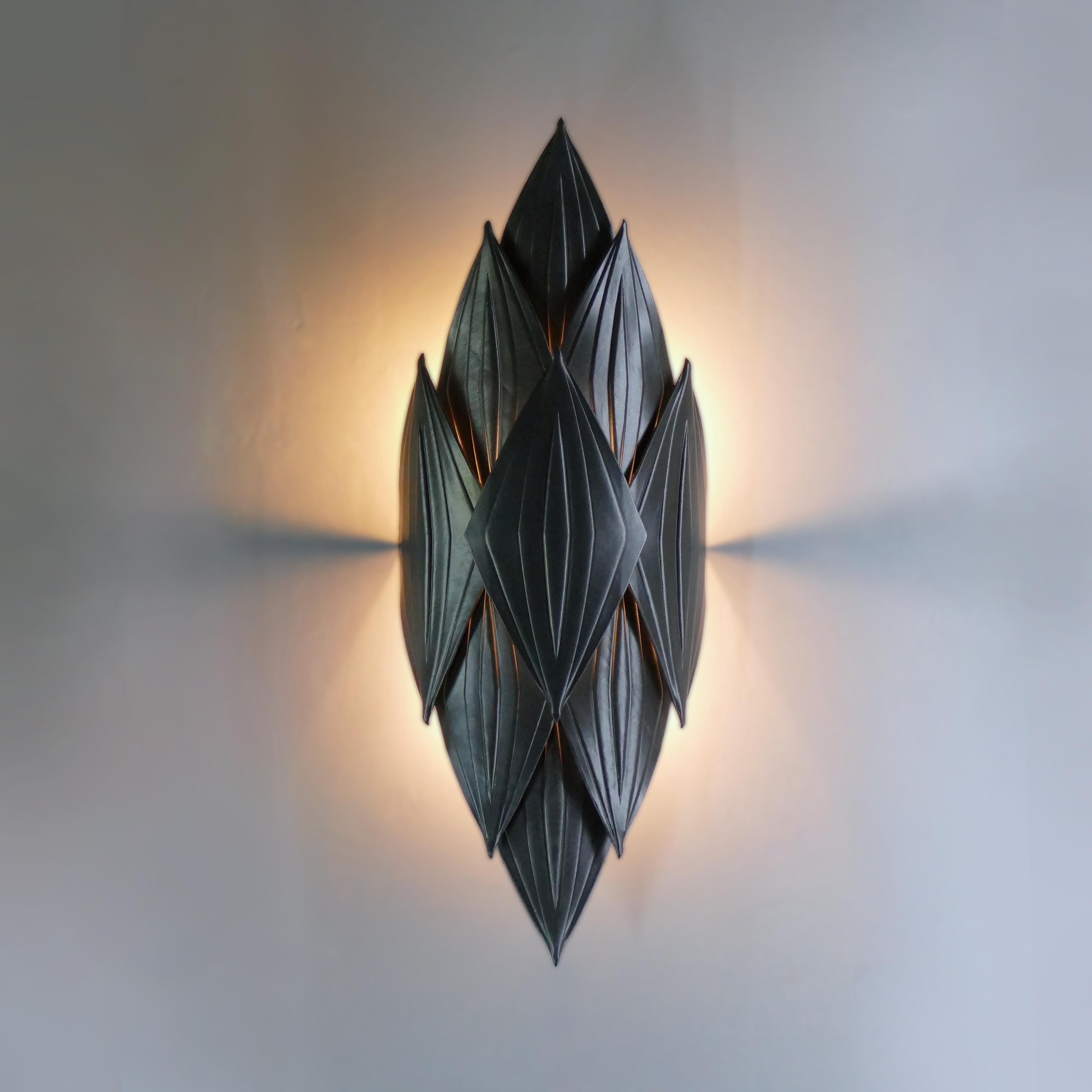 South African Wall Sconce - MAMBA - Black For Sale