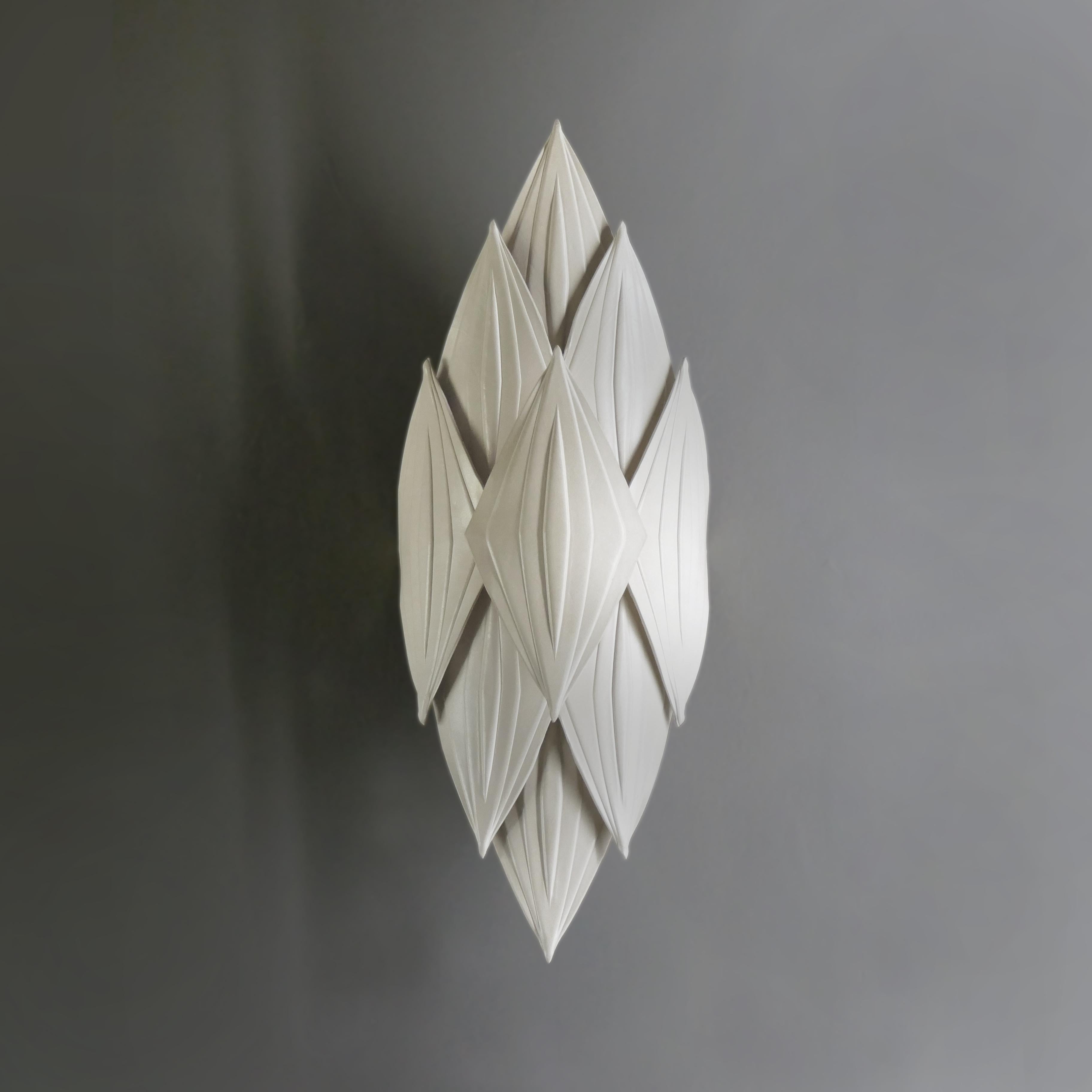 Embossed Wall Sconce - MAMBA - Pearl For Sale