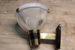 Wall Sconce Mid Century Italian Design Brass Glass Gold Old Stilnovo