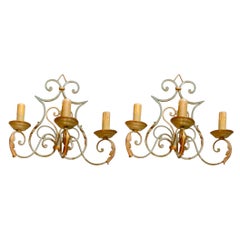 Wall sconce Raymond Subes Art Deco French Art Deco 1925 pair, Castle Provenance