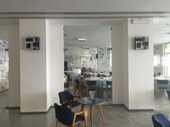 Wall Sconce Screen of Light by Gio Ponti Italy Limited Edition Varnished Blue