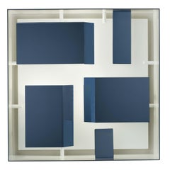 Wall Sconce Screen of Light by Gio Ponti Italy Limited Edition Varnished Blue