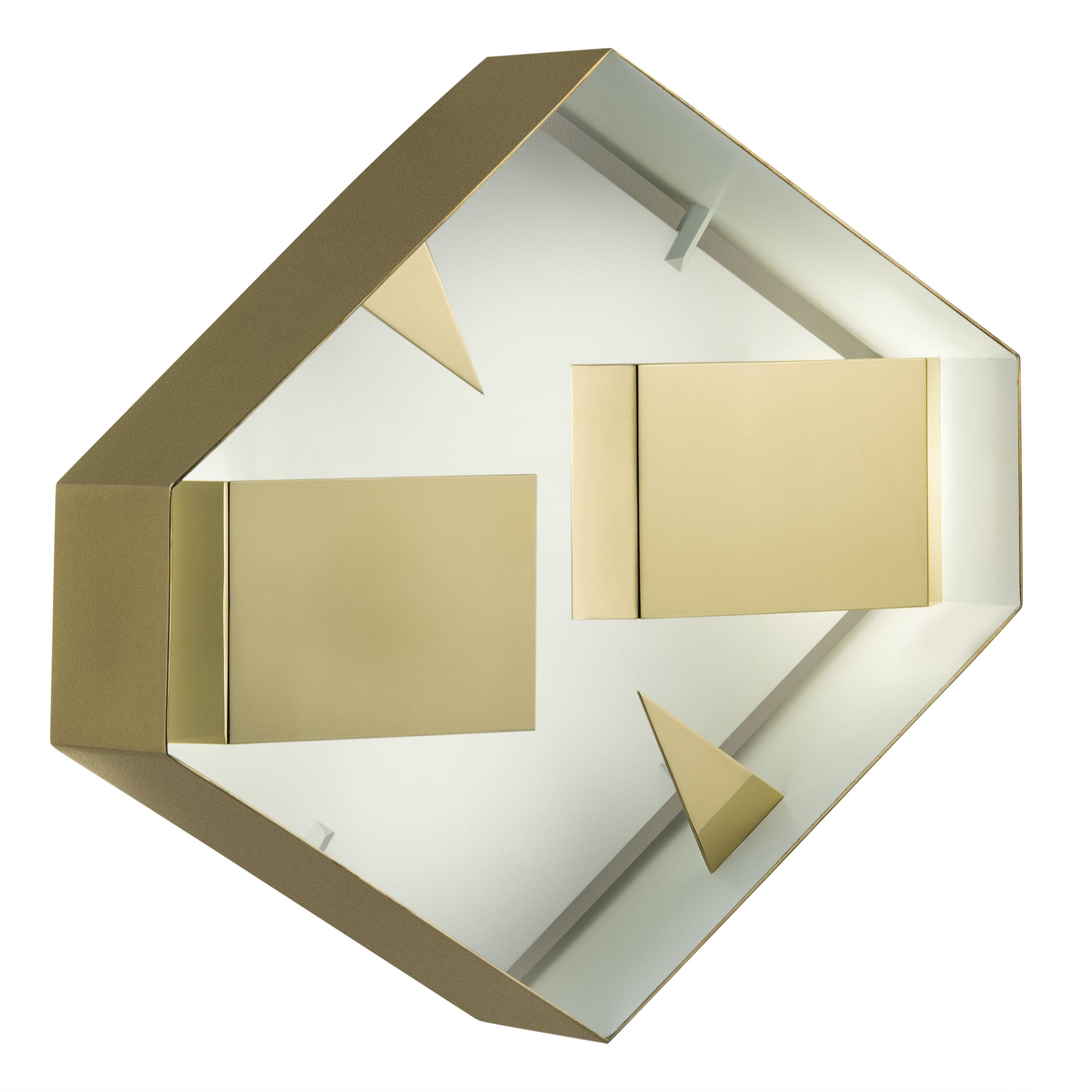 Wall Sconce Screen of Light by Gio Ponti Limited Edition Italy Polished Brass For Sale