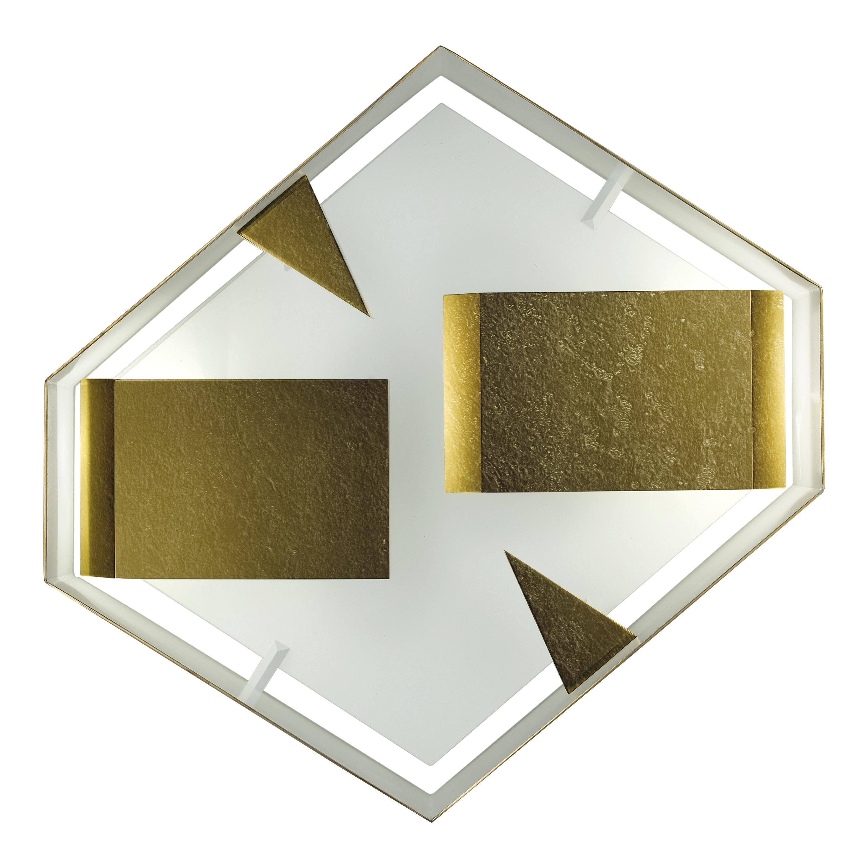 Wall Sconce Screen of Light Gio Ponti Limited Edition 2012 2017 Bronzed Brass For Sale