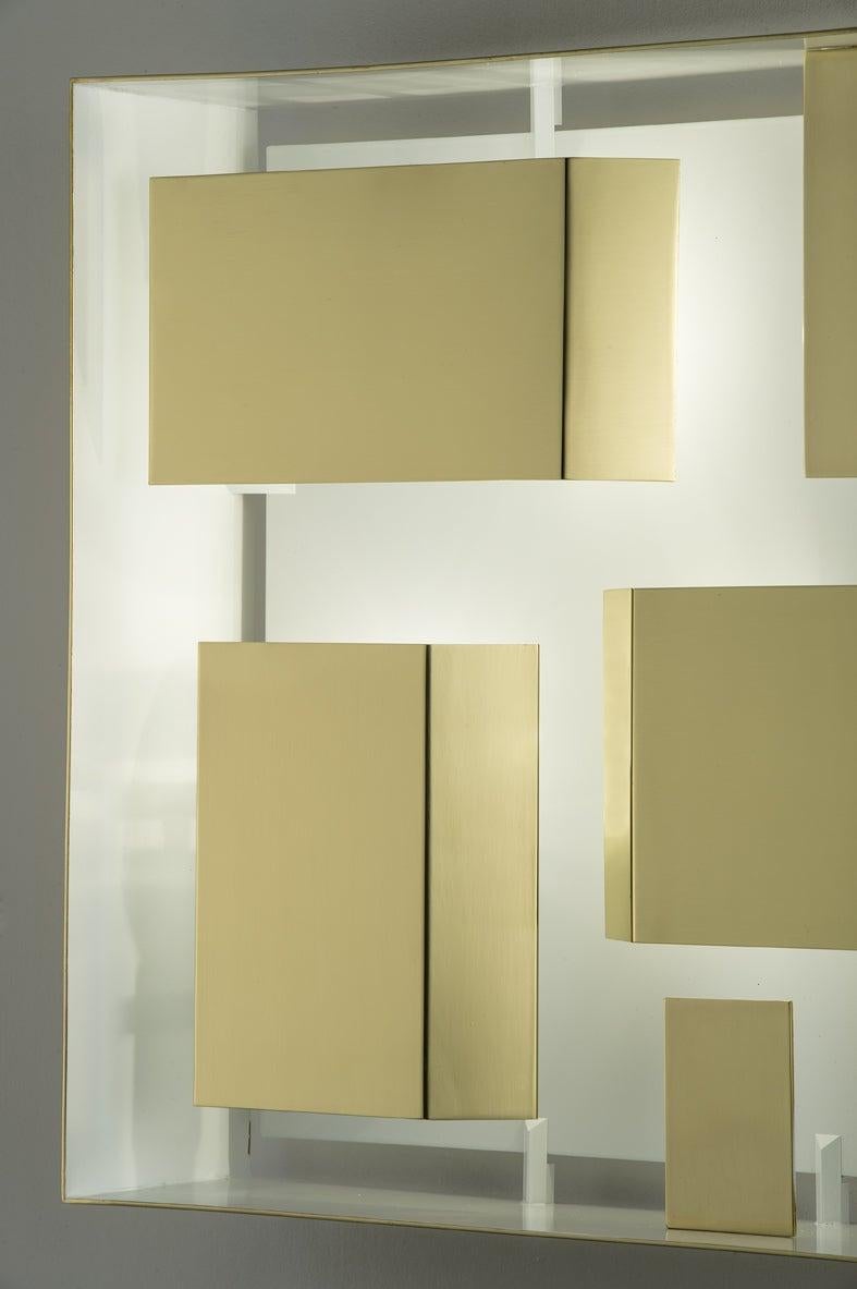 Modern Wall Sconce Screen of Light Gio Ponti Limited Edition 2012-2017 Polished Brass For Sale