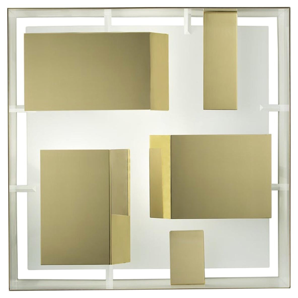 Wall Sconce Screen of Light Gio Ponti Limited Edition 2012-2017 Polished Brass For Sale