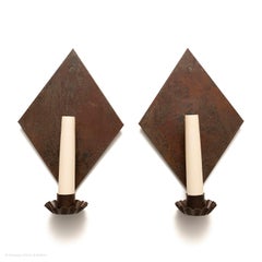 Wall Sconce Tin Diamond Single Arm Wallace Nutting Collection