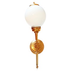 Wall Sconce Torch Extra Large Brass  Opal Glass Spectacular (2:Each)