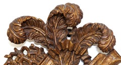 Wall Sconce Trophy Carved Gilded 19C Fleur-de-Lys Shield Quivers Herald 17.5"h