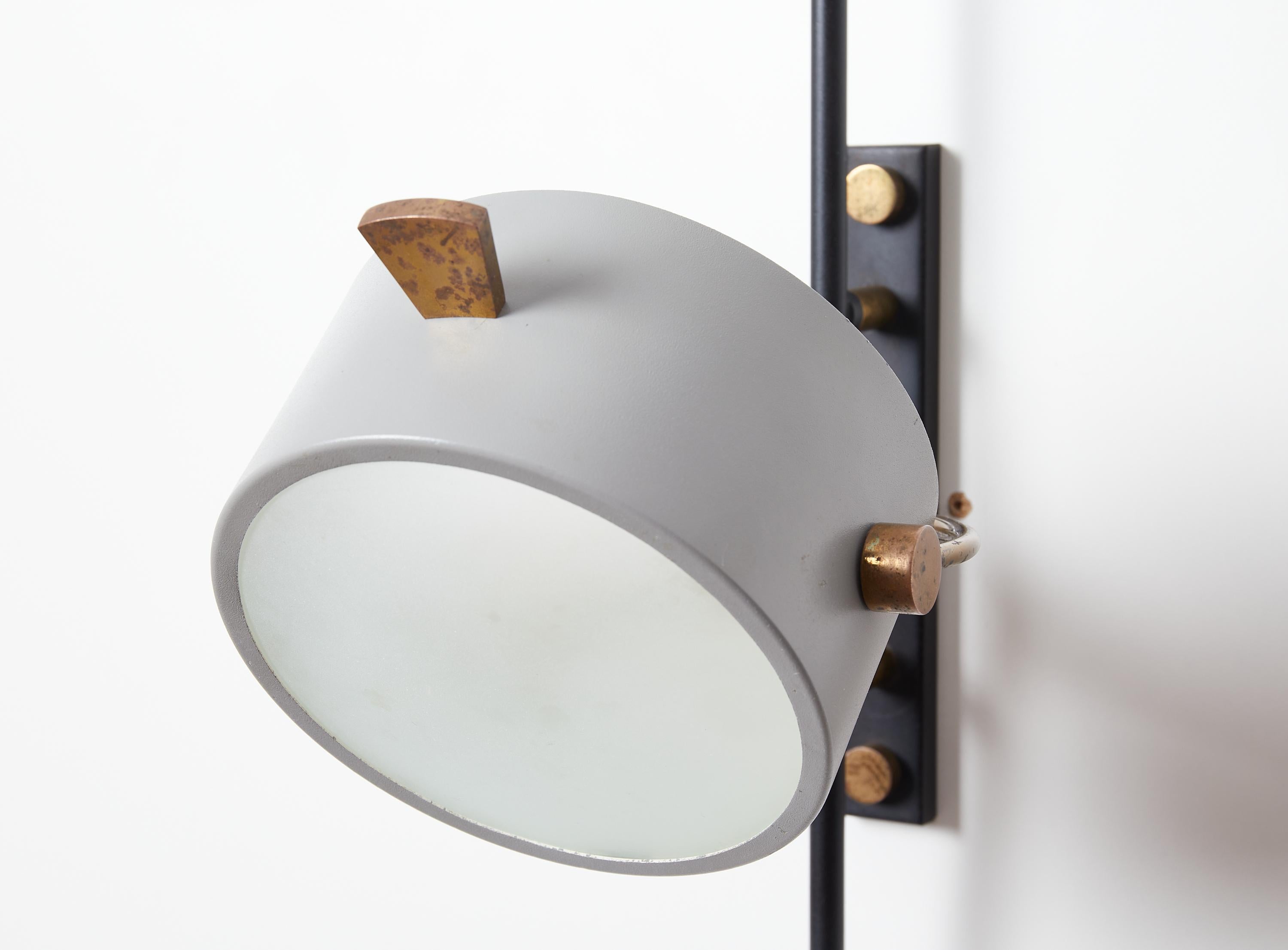 Wall Sconce with Lens Shaped Reflector by Maison Lunel, France, 1950 2