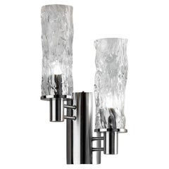 Wall Sconce With Two Blown Glass Elements by Ros Italia Interiors