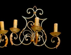 Wall sconce wrought iron Art Déco French Art Deco 1925 4 unit, Castle Provenance