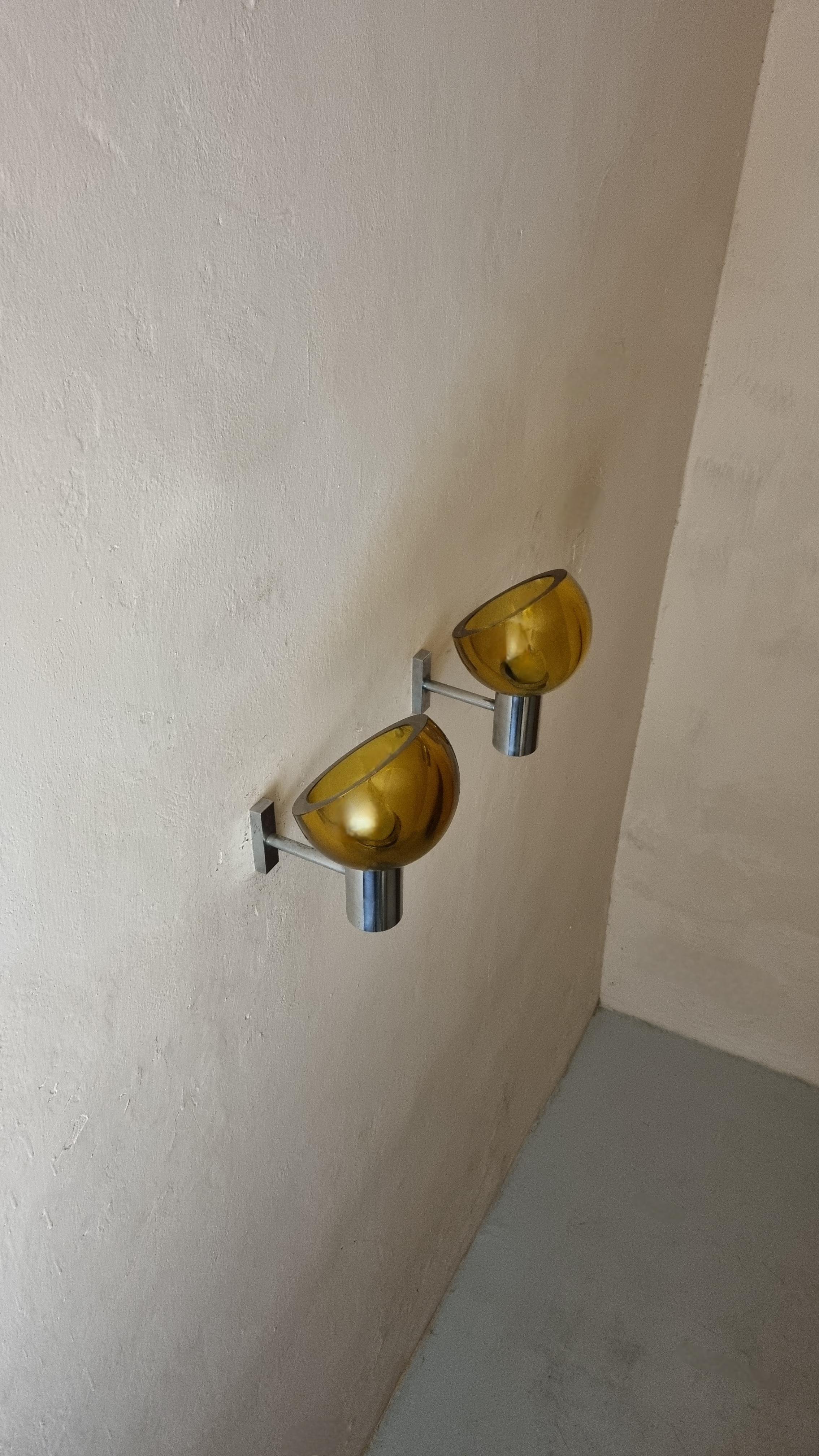 Apliques de pared diseñados por Flavio Poli para Seguso años 60 en venta 3