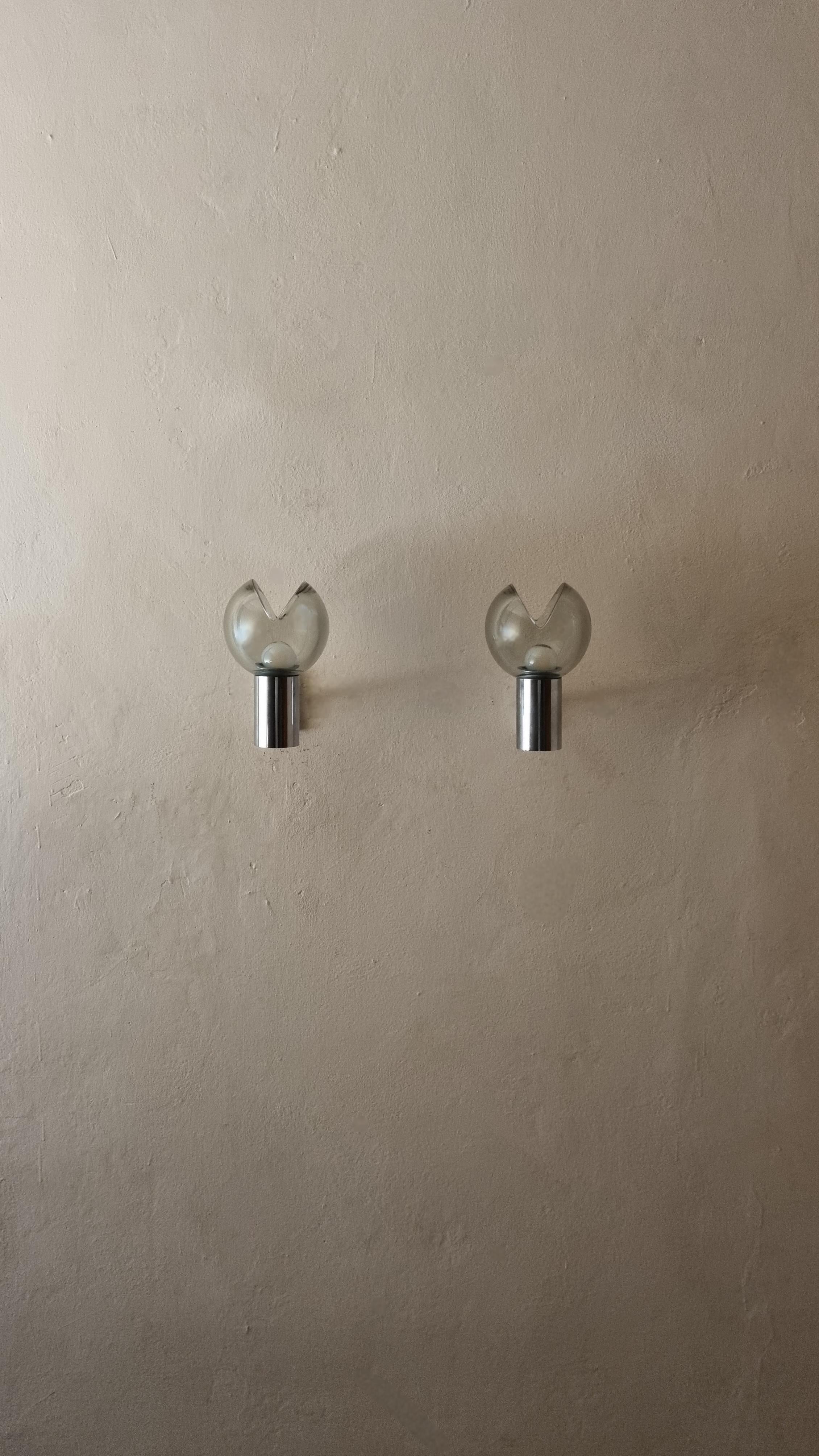 Apliques de pared diseñados por Flavio Poli para Seguso años 60 Latón en venta