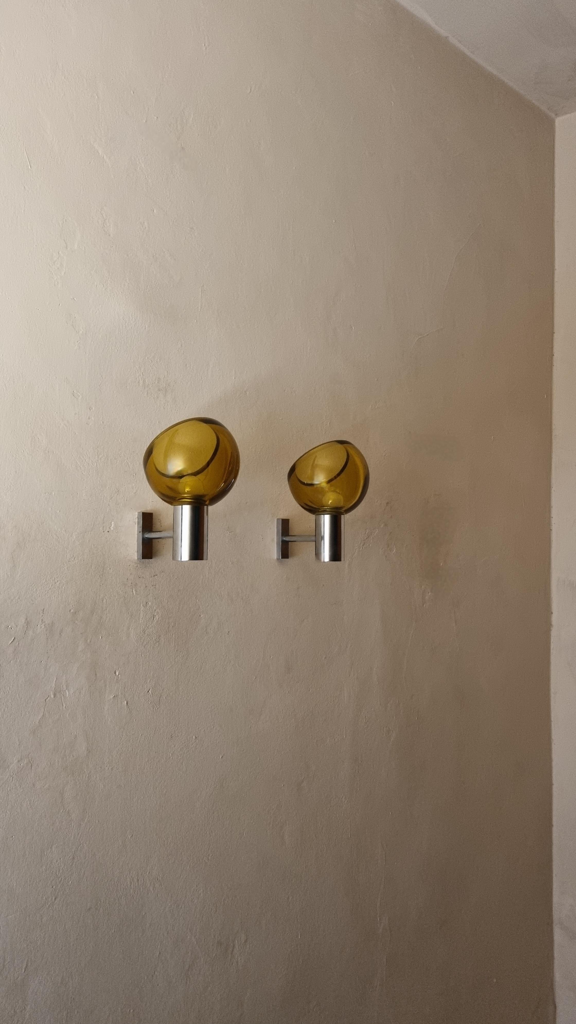 Apliques de pared diseñados por Flavio Poli para Seguso años 60 en venta 2
