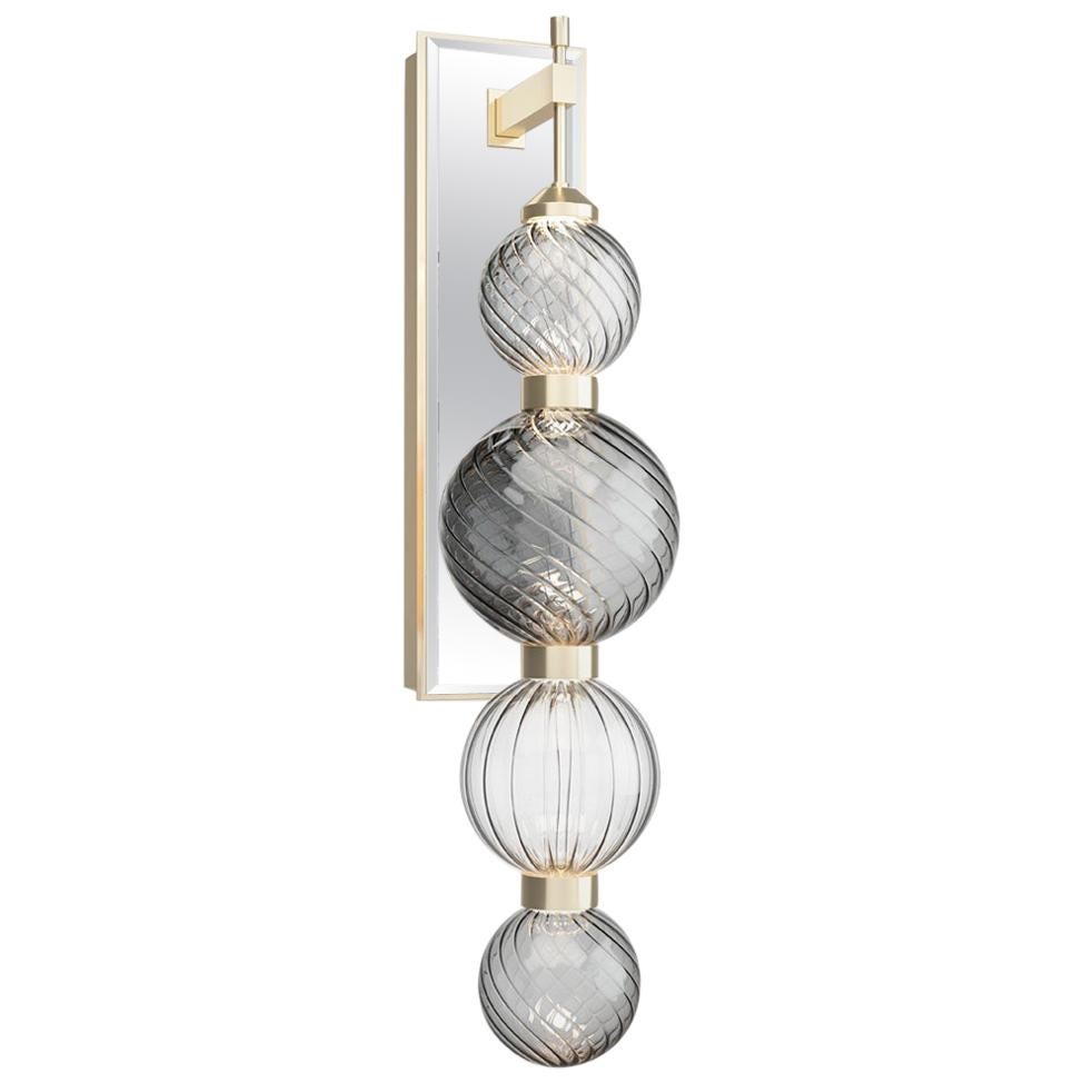Wall Sconces Metal Frame Spheres Pyrex Glass in Different Color Led Lighting