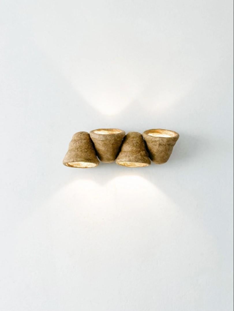 Minimalist Wall sconces pottery modern ceramic Lamp lighting hanging bell jar handmade For Sale