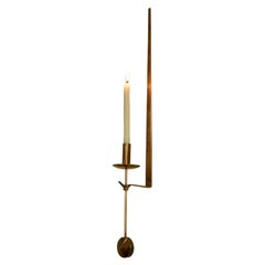 Wall Sculptural Candleholder, brass finish, contemporary scandinavian design