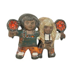 Wandskulptur Kinder Elisabeth Vandeweghe Perignem 30cm
