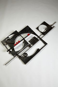 Wall Sculpture in Forged Iron Designed by Jörgen Larsen