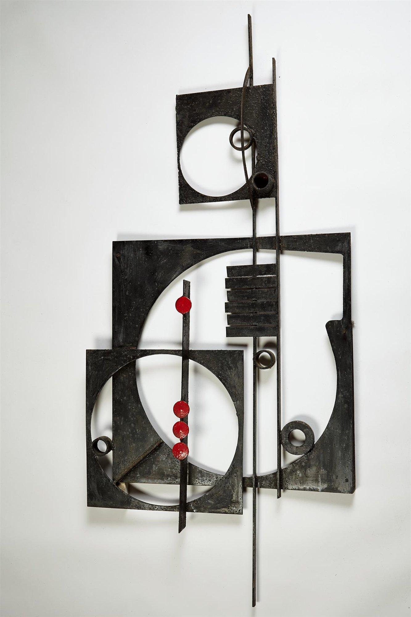 Scandinave moderne Sculpture murale en fer forgé conçue par Jrgen Larsen en vente