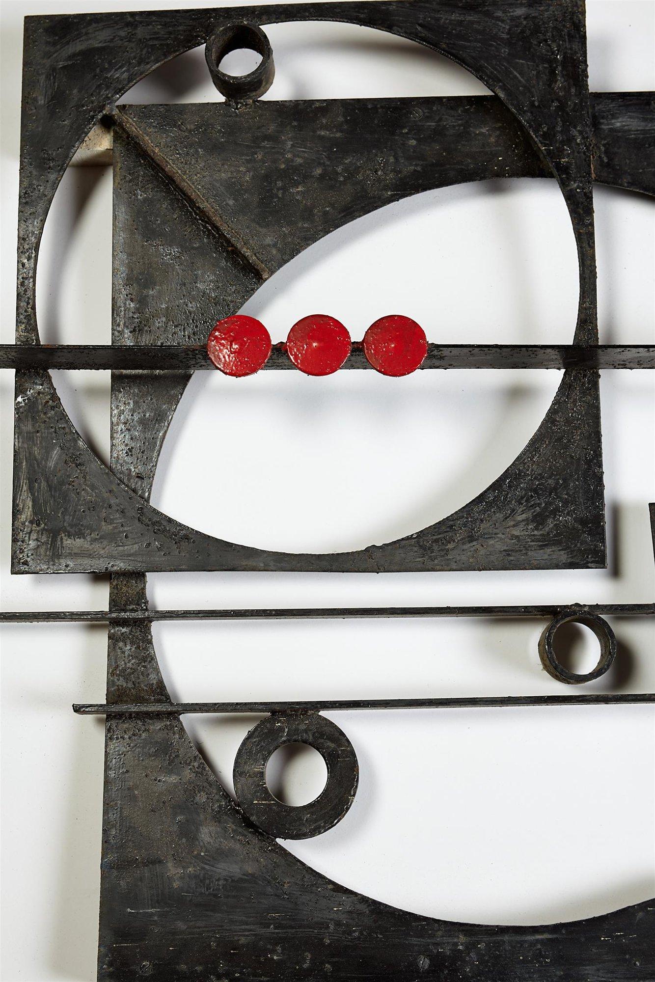 Danish Wall Sculpture in Forged Iron Designed by Jörgen Larsen For Sale