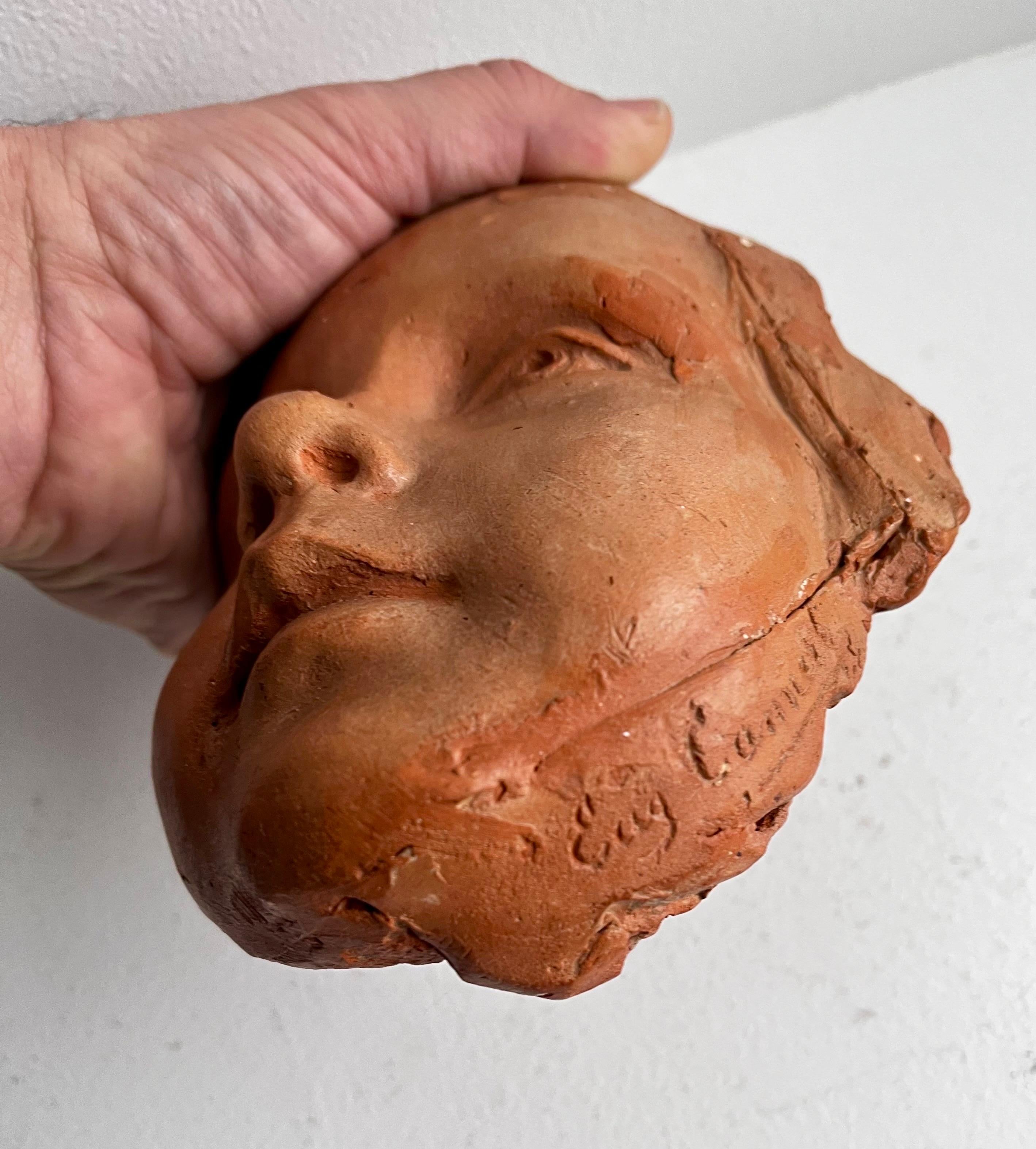 Scultura da parete con volto di bambino dell'artista Eugene Canneel, Belgio in vendita 1