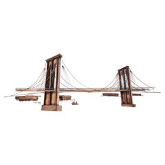 Wall Sculpture of the Brooklyn Bridge by Curtis Jeré, 1970s