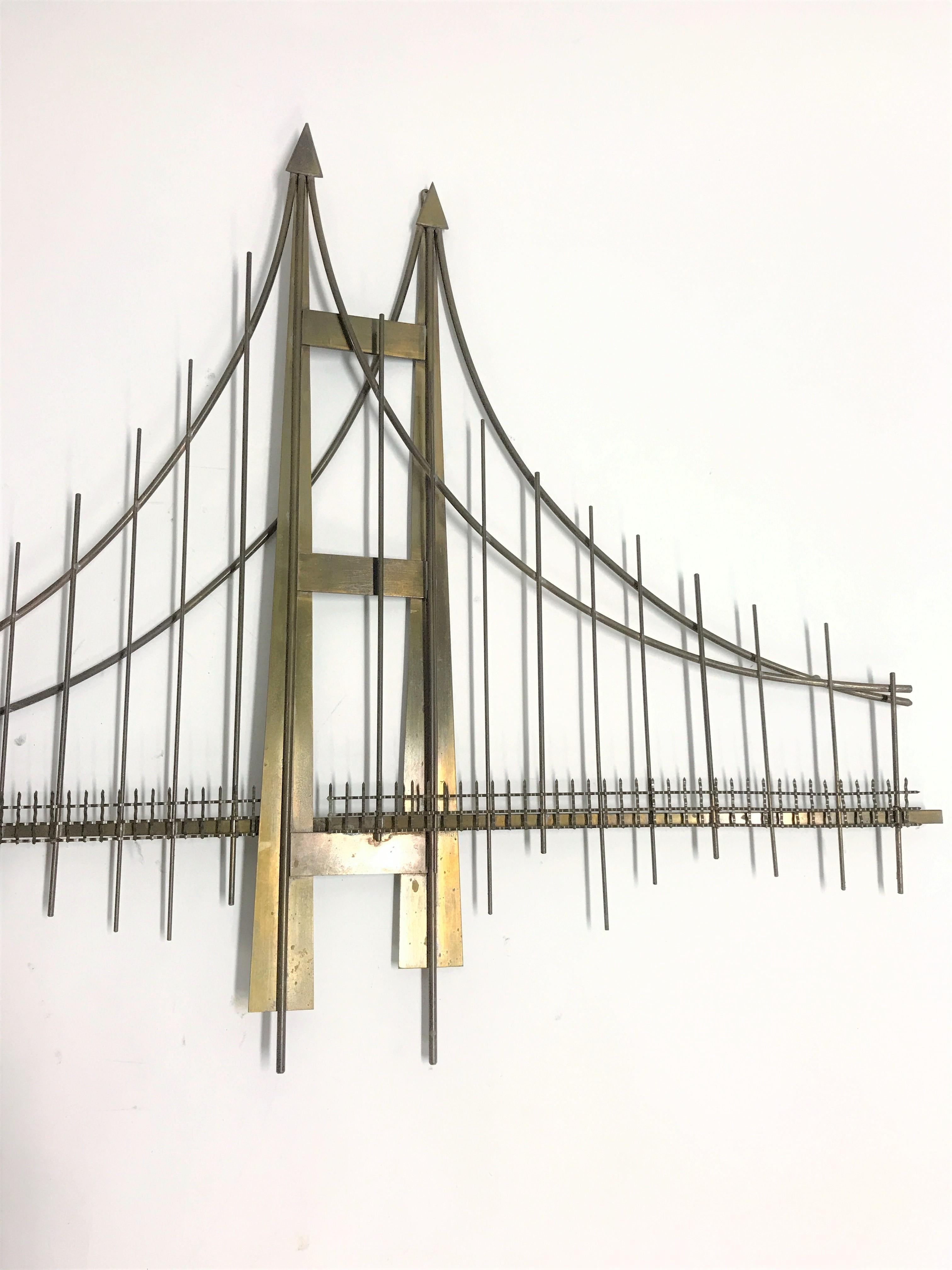 Wall Sculpture of the Golden Gate Bridge, 1970s In Excellent Condition In HEVERLEE, BE