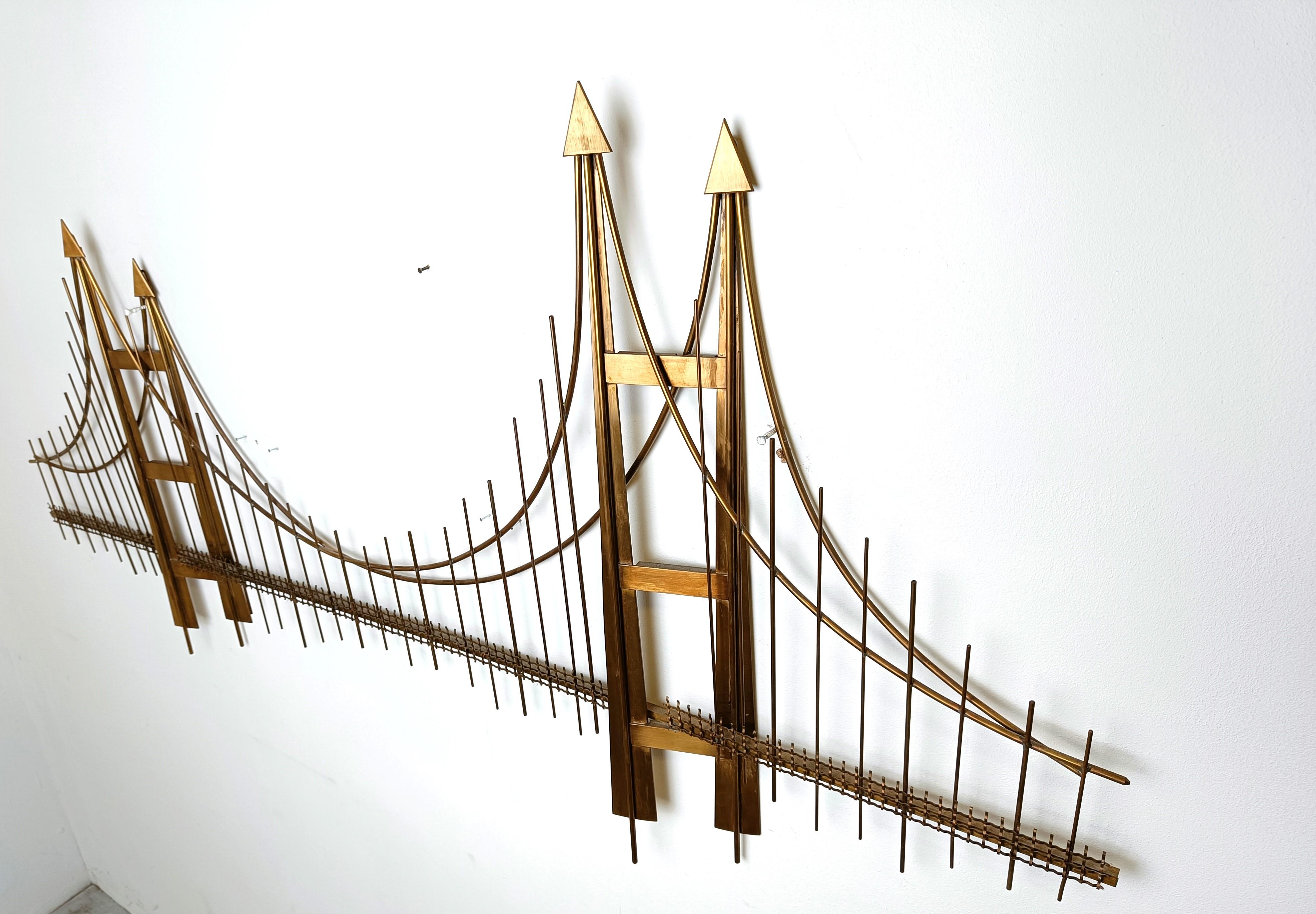 Wall sculpture of the Golden gate bridge, 1970s For Sale 1