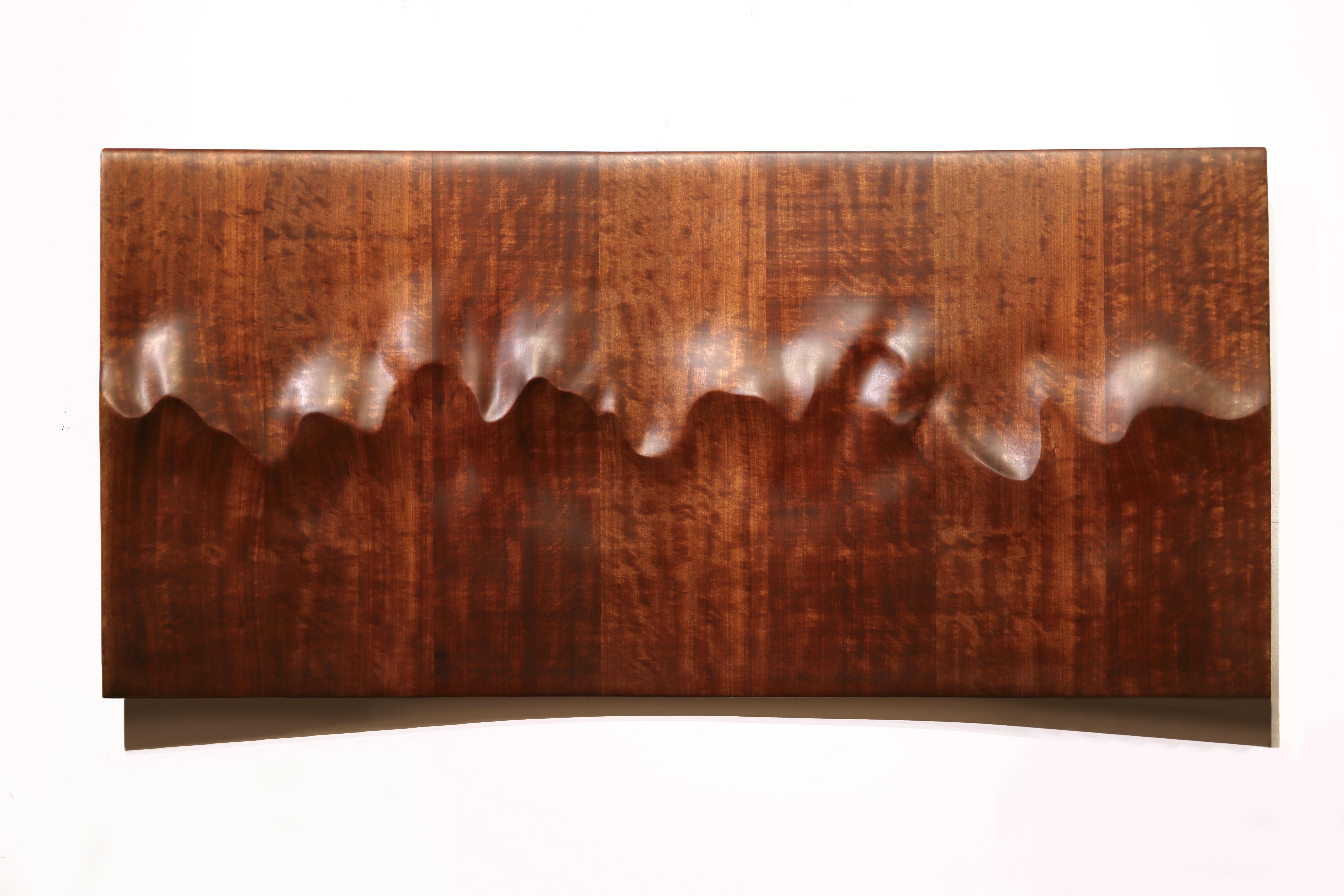 Modern Wall Sculpture, Wooden 'Sahara and Pacific' by Soo Joo For Sale