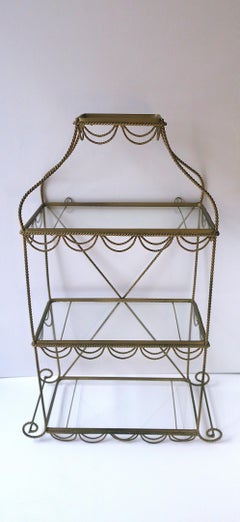 Étagère murale Étagère en verre Laiton