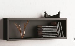 Wall Shelf / Wall Storage Unit with insert in cast brass Minotti Italia Tri 2