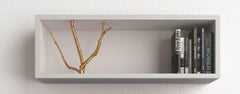 Wall Shelf / Wall Storage Unit with insert in cast brass Minotti Italia Tri 3