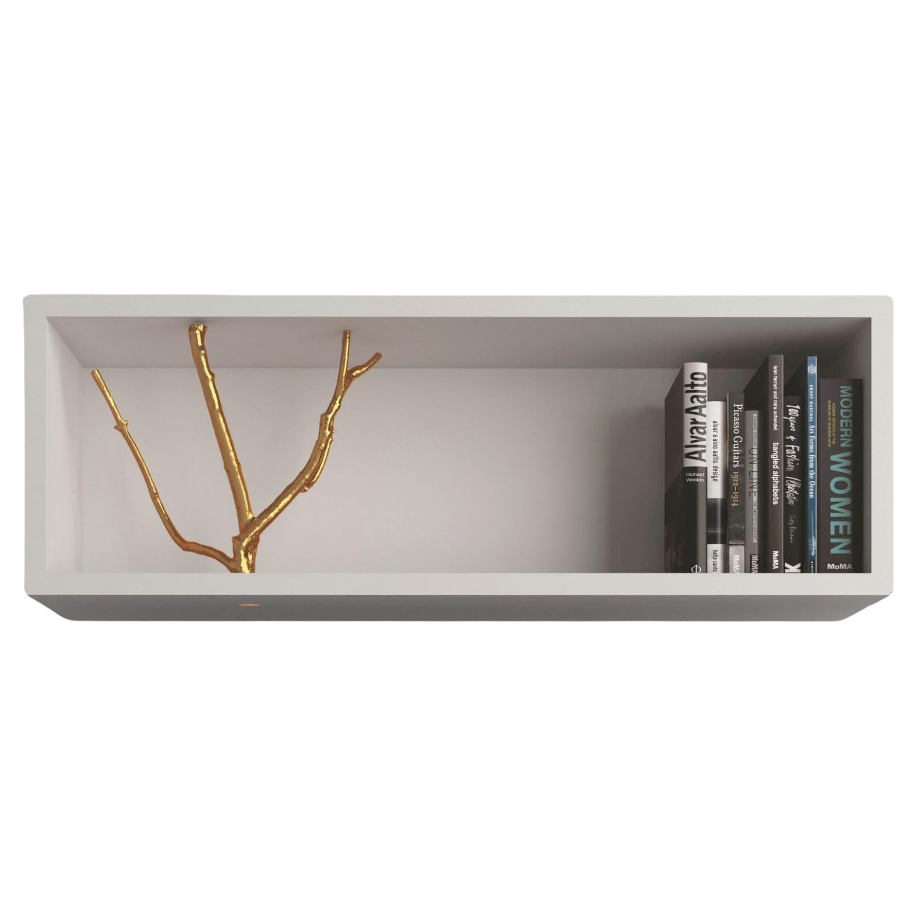 Wall Shelf / Wall Storage Unit with insert in cast brass Minotti Italia Tri 3