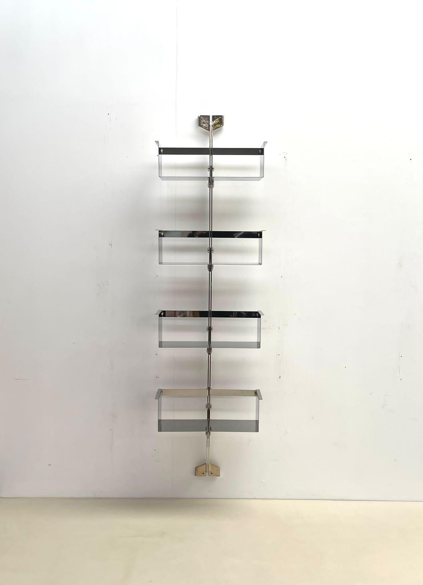 Steel Wall Shelve Model No. P700 by Vittorio Introini, Italy, 1969  For Sale