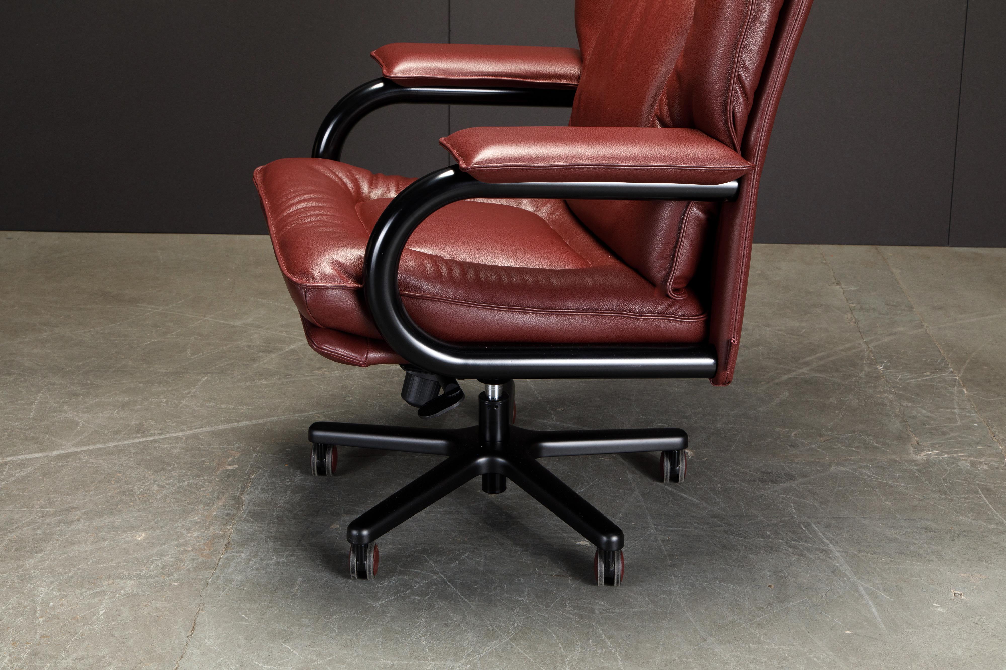 'Wall Street Big' by Guido Faleschini for Mariani Leather Executive Desk Chair For Sale 4