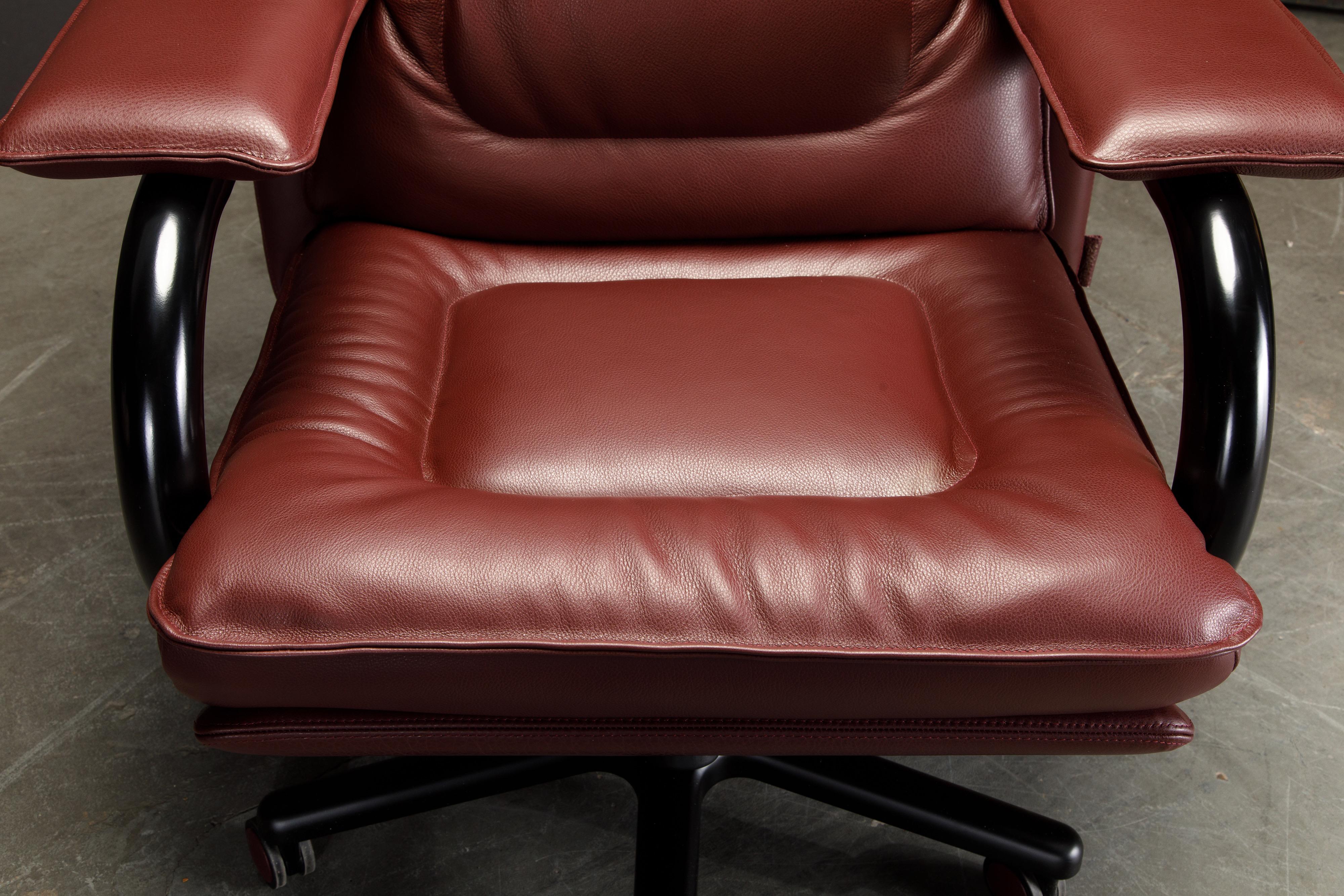 'Wall Street Big' by Guido Faleschini for Mariani Leather Executive Desk Chair For Sale 6