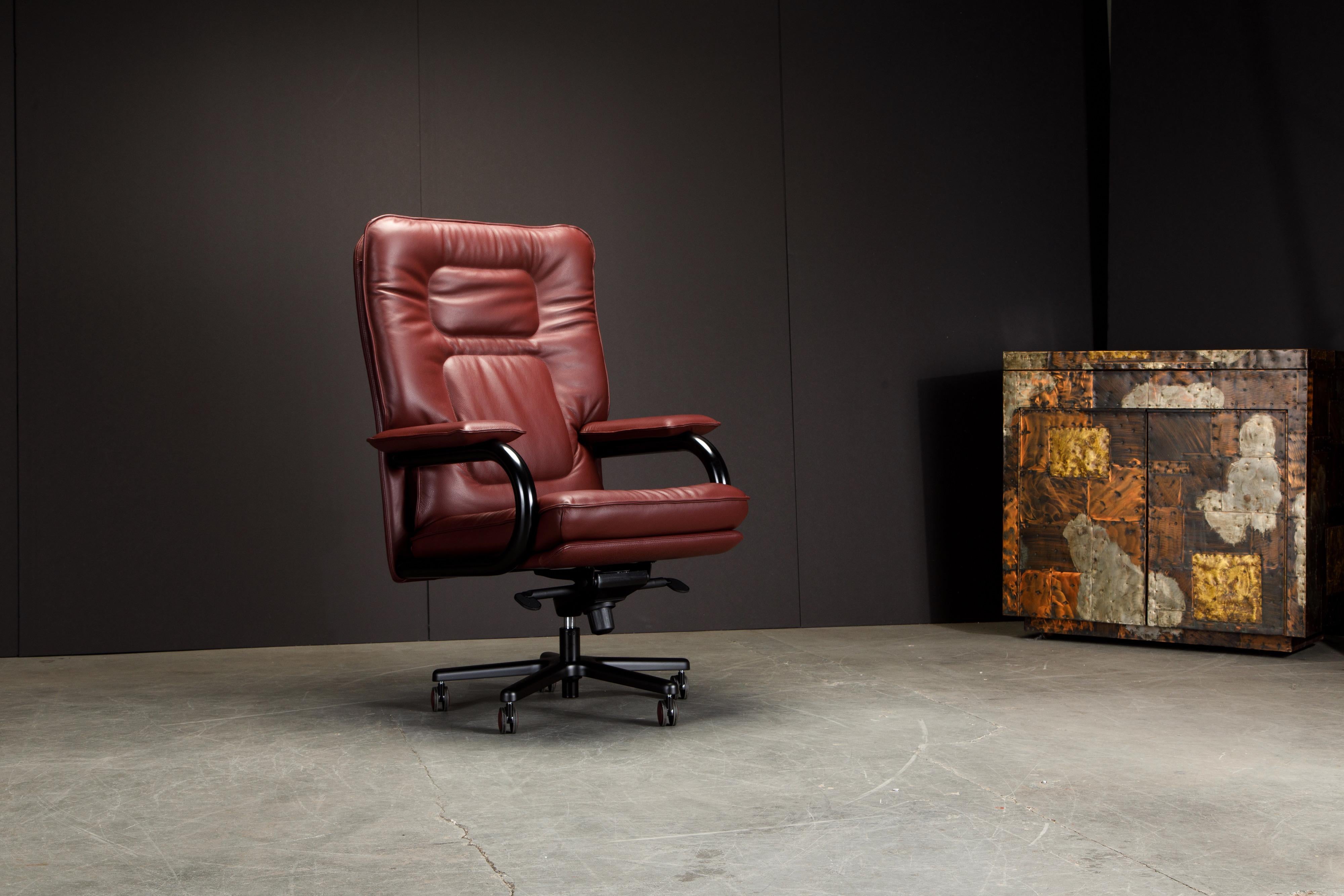 Chaise de bureau « Wall Street Big » de Guido Faleschini pour Mariani Leather en vente 10